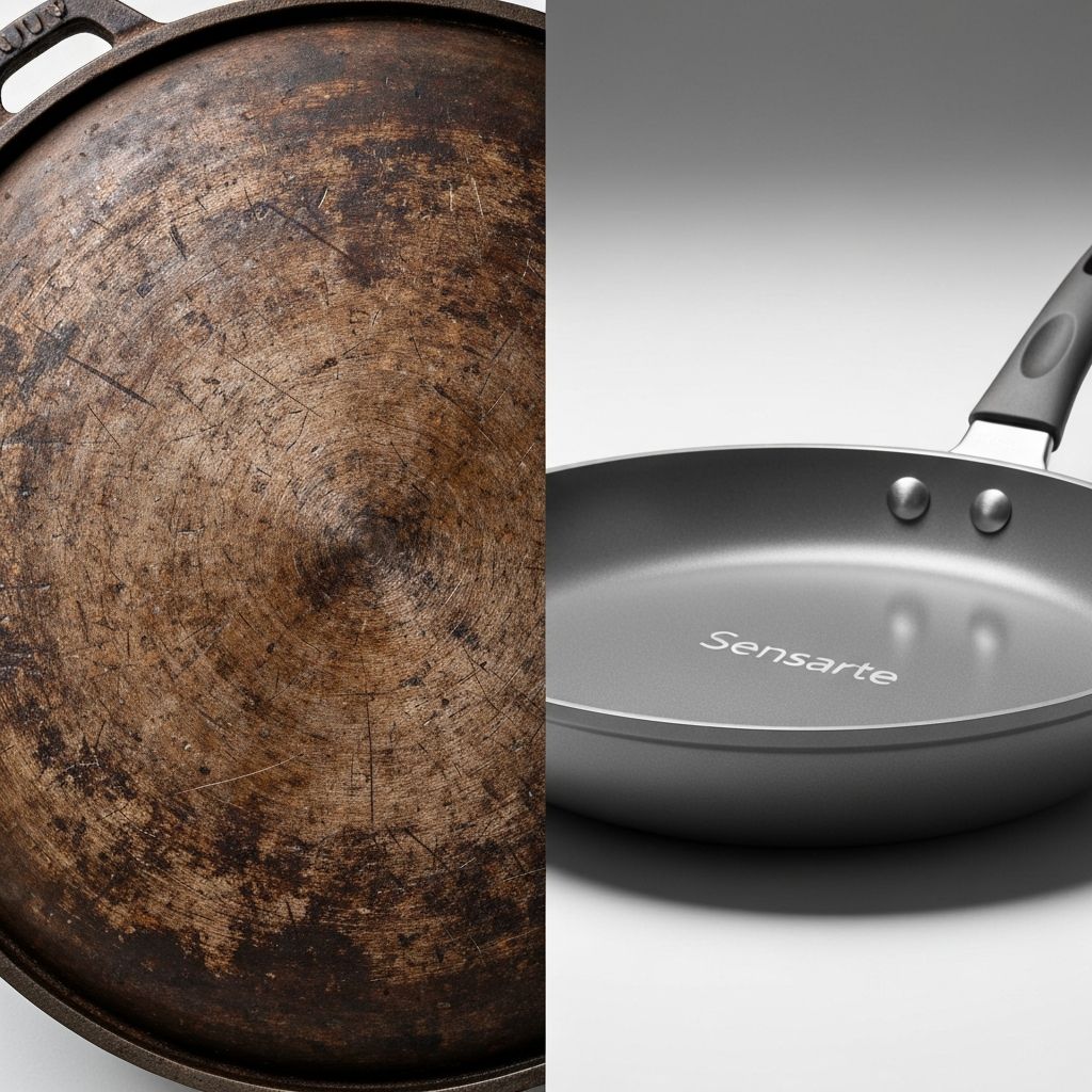Sensarte non-stick cookware vs traditional cookware comparison